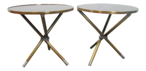 Modern Design Steel Tripod Tables - a Pair