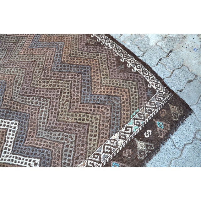 1960s Vintage Kilim Rug For Sale - Image 9 of 11