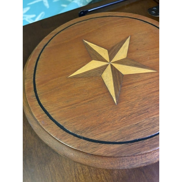 Colonial Revival Tripod‑Form Stand With Star Inlay, C. 1920–1940 For Sale - Image 4 of 12