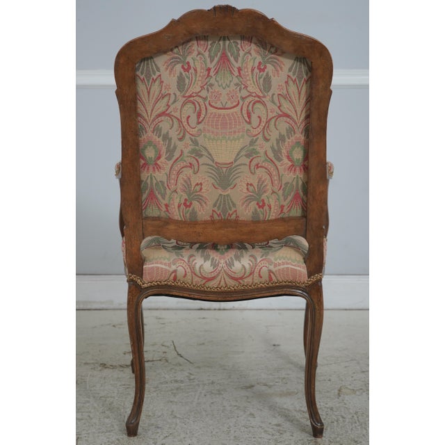 Set of 8 French Louis XV Style Cane Back Dining Chairs - New Upholstery For Sale - Image 4 of 18