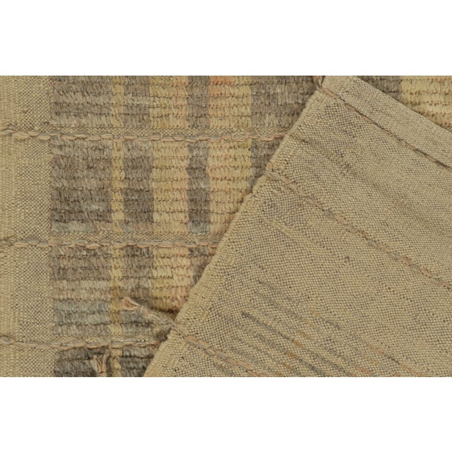 Textile Moroccan Style Runner in Beige-Brown Geometric Pattern by Rug & Kilim For Sale - Image 7 of 7