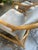 1960s Pair of Danish Bamboo Lounge Chairs With Diamond-Pattern Upholstery, Denmark, Circa 1970 For Sale - Image 5 of 6