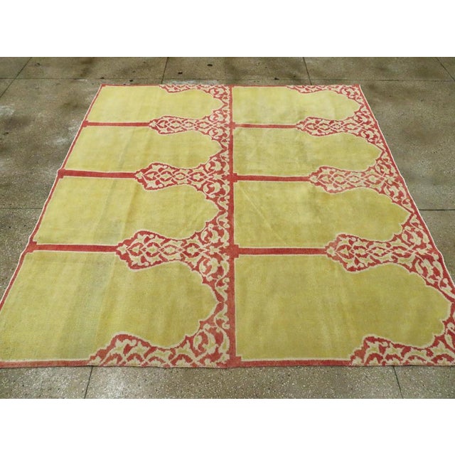 Galerie Shabab Collection Mid-20th Century Turkish Anatolian Square Carpet For Sale - Image 4 of 10