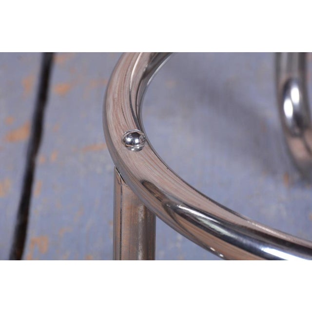 Metal Czech Bauhaus Round Table in Chrome attributed to Slezák Factories, 1920s For Sale - Image 7 of 11
