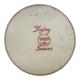 Circa 1950s Wood Lund Flying Saucer Boogie Board For Sale
