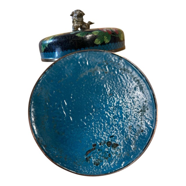 Early 20th Century Antique Cloisonné Tea Caddy For Sale - Image 5 of 11