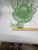 Vintage Vaseline / Uranium Green Pressed Glass Decanter and Cordial Set With Tray - 8 pcs For Sale - Image 4 of 11