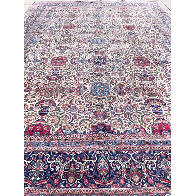 Antique Persian Dabir Kashan Carpet, 10'2" × 13'8" For Sale - Image 11 of 11