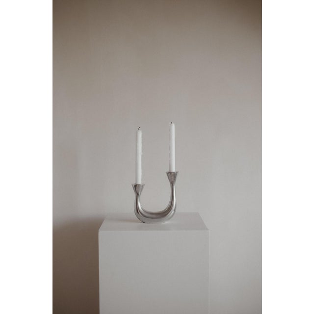 Sculptural Harmony Double Taper Candelabra, in Very Good conditions. Designed 1970 to 1979