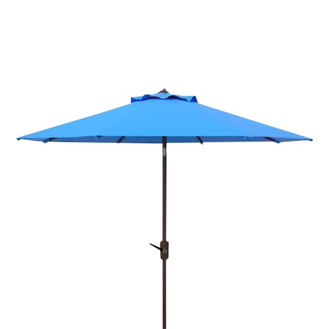 Outdoor UV Resistant Ortega 9 ft Auto Tilt Crank Umbrella - Pacific Blue For Sale