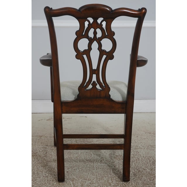Maitland - Smith Set of 8 Maitland Smith Chippendale Mahogany Dining Room Chairs For Sale - Image 4 of 18