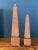 Vintage Faux Croc Obelisk Set | Light Brown Brass Decor For Sale In New York - Image 6 of 16