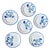 Art Deco Prado Dessert Plates in Earthenware from K&G Lunéville, 1940s, Set of 6 For Sale