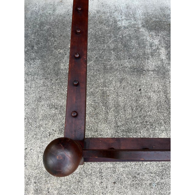Brown 19th Century Antique Cannonball Wooden Rope Full Bedframe For Sale - Image 8 of 9