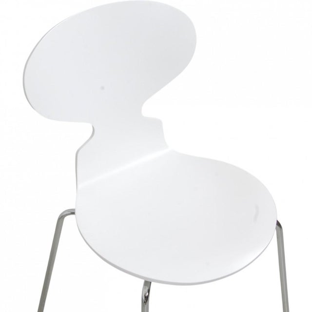 White Ant Chairs by Arne Jacobsen, Set of 6 For Sale - Image 5 of 18
