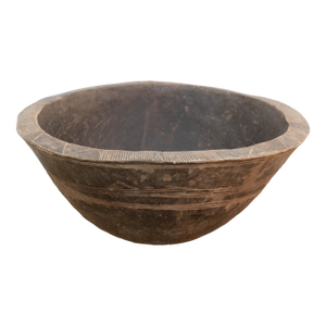 Large Dark Espresso Brown Milking Bowl