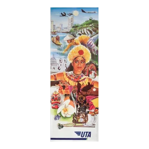 1989 Original French Airline Poster - Uta, Asia