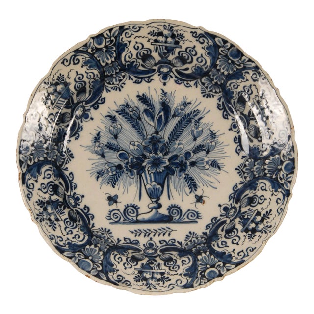 18th Century Dutch Delft Dish Blue and White Dutch Delftware