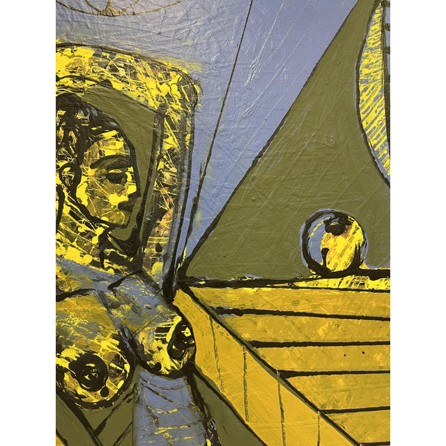 Early 21st Century Mathias Wunderlich, Nude with Turtle, Fruit, and Mirror, 2026, Canvas and Acrylic For Sale - Image 5 of 6