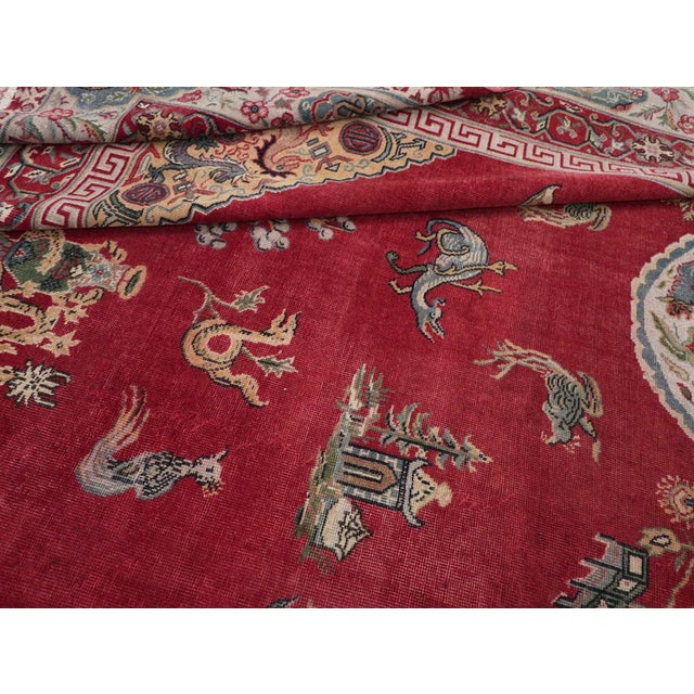 Galerie Shabab Collection Mid-20th Century Chinese Inspired Turkish Carpet For Sale - Image 9 of 9
