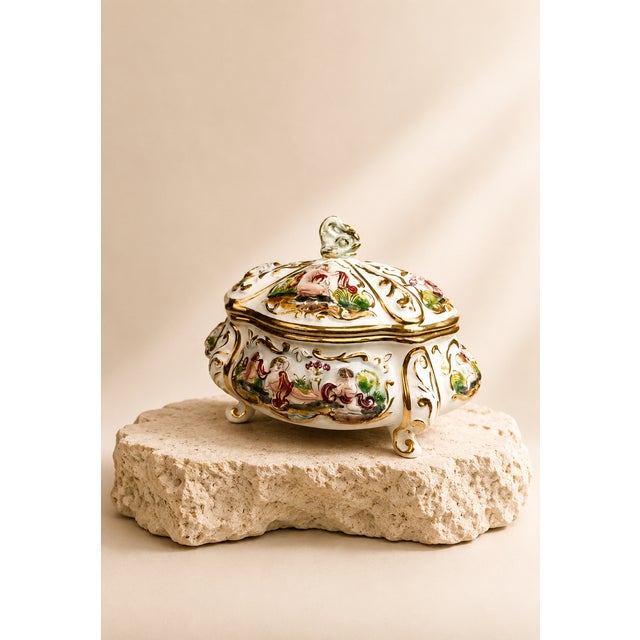 Vintage Box with Lid from Capodimonte, Italy, 1980s For Sale - Image 18 of 18