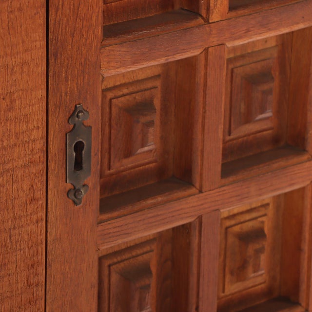 1960s French Oak Brutalist-Style Cabinet, C. 1960. For Sale - Image 5 of 8