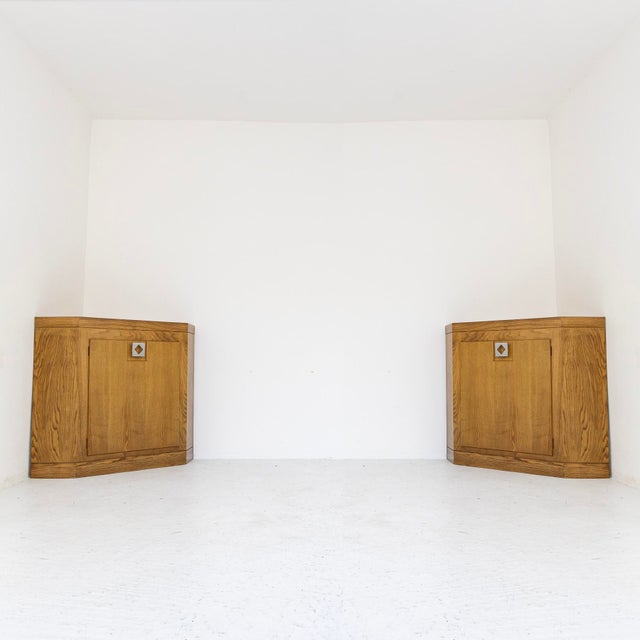 Wood Italian Ash Corner Furniture, 1950s, Set of 2 For Sale - Image 7 of 9