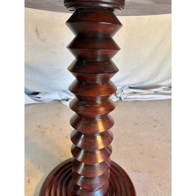 Brown Mid 20th Century French Walnut Side Table in the Style of Charles Dudouyt For Sale - Image 8 of 12