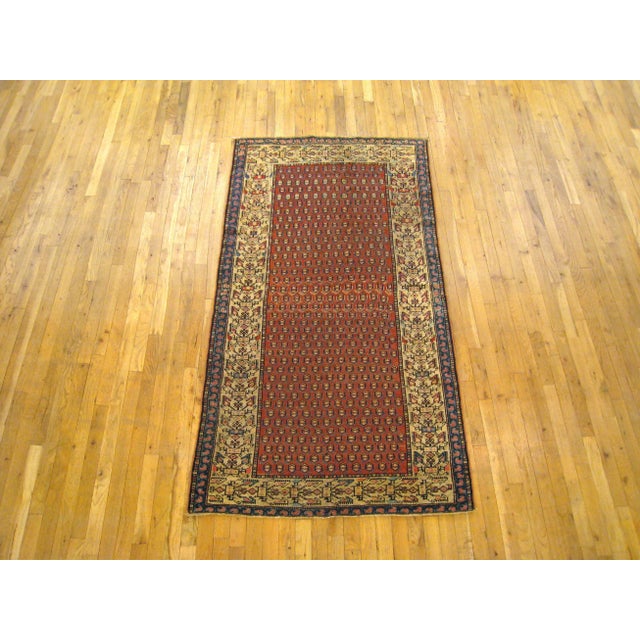1900 - 1909 1900s Antique Persian Malayer Oriental Rug - 3’6"x6’9" For Sale - Image 5 of 5