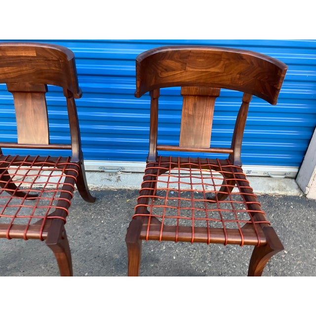 T. H. Robsjohn-Gibbings Klismos Style Walnut Chairs…set of 3 For Sale - Image 16 of 17
