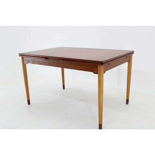 Teak Extendable Dining Table from Borge Mogensen, Denmark, 1960s For Sale - Image 3 of 14