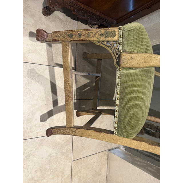 Chinese Chippendale Arm Chair Hand Painted For Sale In Los Angeles - Image 6 of 18