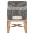 Tapestry Grey Mahogany Dining Chair, White Speckle Stripe & Dove Rope For Sale - Image 12 of 13