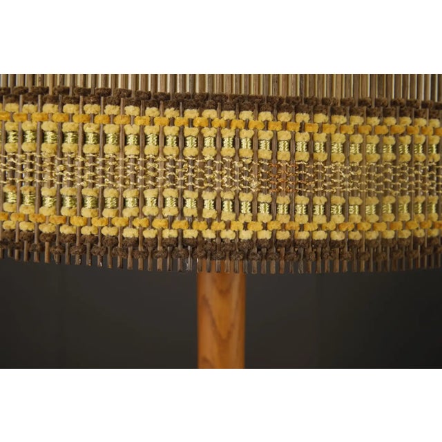 Wood Maria Kipp Vintage Woven Fiber Lampshade in Amber, Gold, and Burnt Sienna, 1960s For Sale - Image 7 of 10