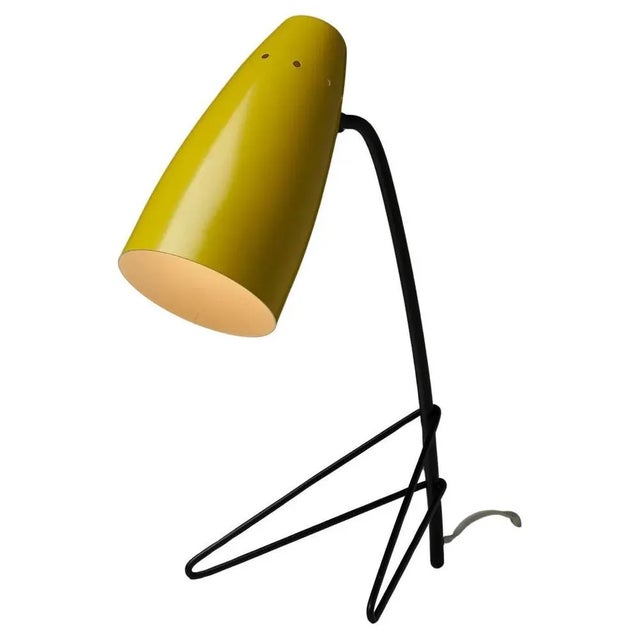 Yellow Grashopper Table Lamp, 1950 For Sale - Image 12 of 12