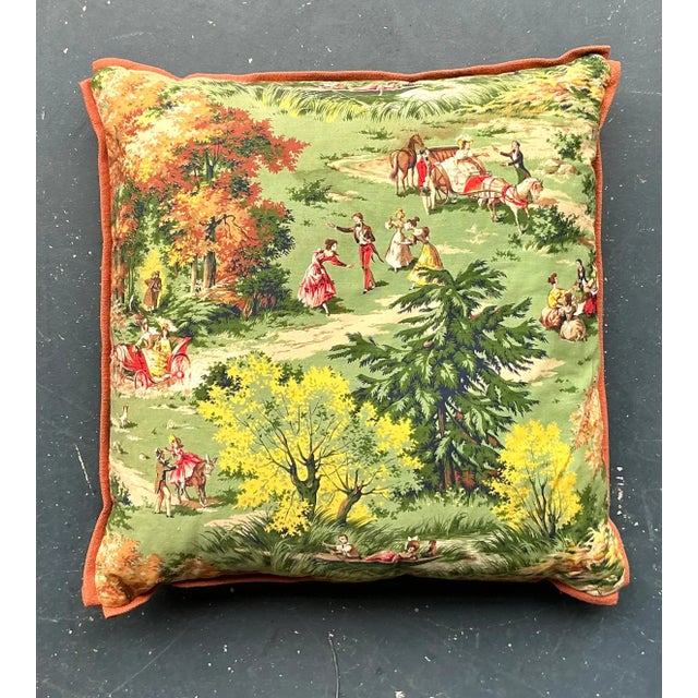 This unique vintage throw pillow captures the essence of refined, playful traditional design, offering striking visual...