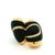Black Circa 1990 Italian 18k Gold Ebony Wood and Diamond Statement Ring, Size 7.5 For Sale - Image 8 of 13