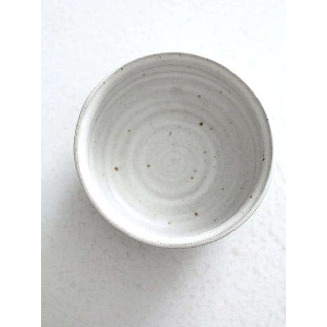 White Vintage Studio Pottery Bowl For Sale - Image 8 of 8