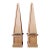 Pair of 75 Inch Wooden Obelisks on Plinth Bases, Architectural Floor Sculptures For Sale