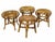Wood Bamboo and Rattan Circular Stool attributed to Franco Albini, Italy, 1960s For Sale - Image 7 of 8