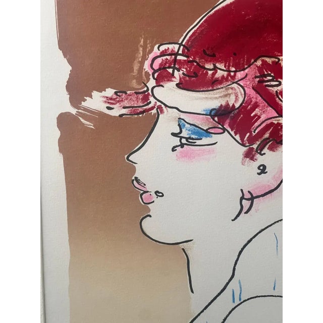 Traditional Peter Max Color Silkscreen Girl From Ibiza Hand Signed , Numbered & Framed 1981 For Sale - Image 3 of 12