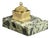 Art Nouveau French Gilt Bronze and Marble Inkwell by Louchet, Paris, 1900 For Sale