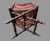 Red Antique Victorian Hunzinger Style Folding Chair Dog Heads Circus Needlepoint For Sale - Image 8 of 12