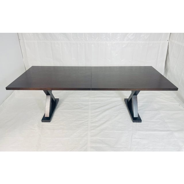 Wood Christian Liaigre “Courier” Solid Oak Dining Table for Holly Hunt, Usa For Sale - Image 7 of 18