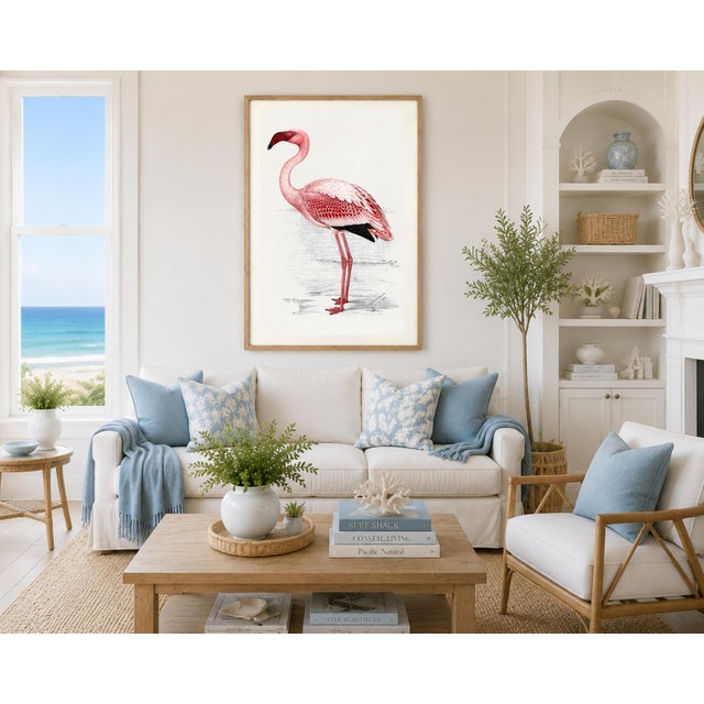 Not Yet Made - Made To Order Lesser Flamingo by C. G. Finch-Davies, Vintage Reproduction Bird Art Print, 32" × 48" For Sale - Image 5 of 10