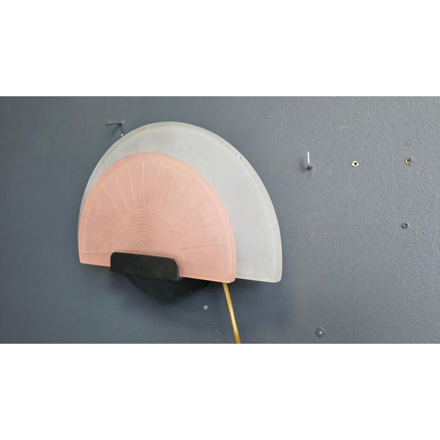Vintage Glass Wall Light from Arteluce, 1980s For Sale - Image 11 of 17