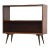 Walnut Mid Century Modern Bookcase For Sale