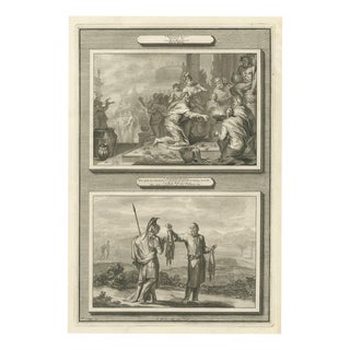 Pieter Mortier, The Fall of Solomon and Ahijah's Prophecy to Jeroboam, 1700, Engraving For Sale