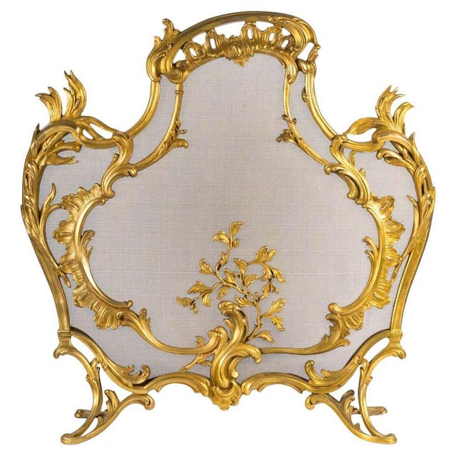 Louis XV Style Ormolu Fire Screen For Sale - Image 9 of 9
