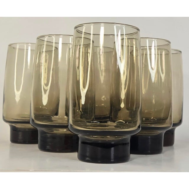 Vintage Tawny Footed Tumblers- Set of Six For Sale - Image 9 of 10
